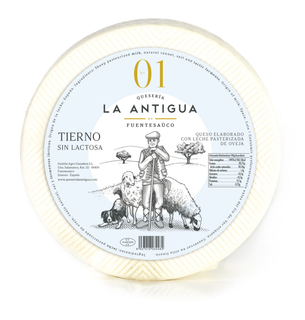 Queso tierno sin lactosa